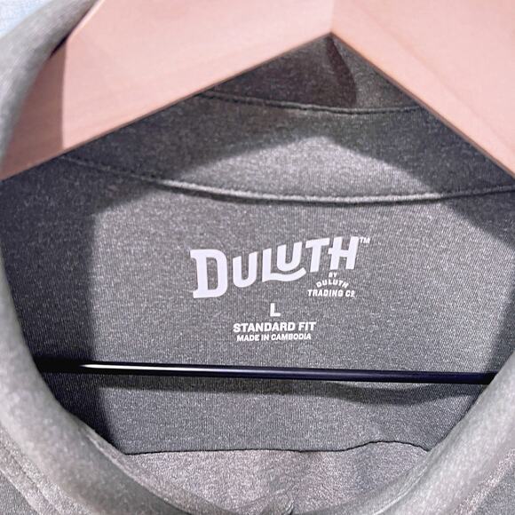 DULUTH Trading Co Long Sleeve Performance Button Down Shirt Green Mens Large - Picture 5 of 6